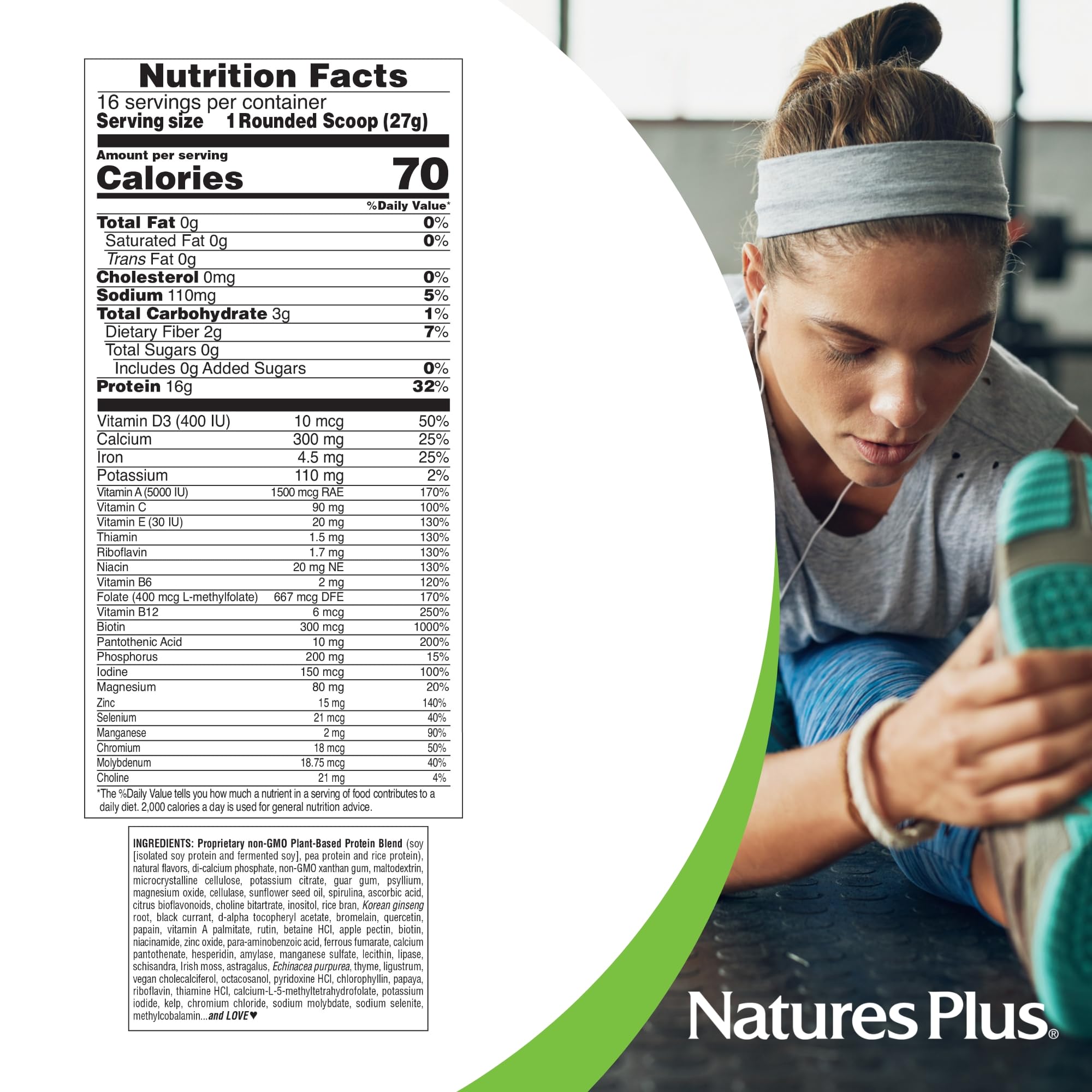 NaturesPlus Batido Energia sin azucar añadida