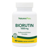Frente de la botella NaturesPlus Biorutin, apoyo vascular potencial.