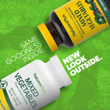 NaturesPlus Brocoli-Espinaca: tabletas para apoyar vegetales verdes en tu dieta.