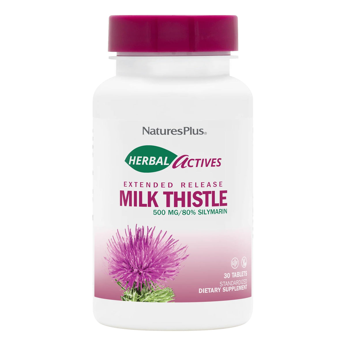 NaturesPlus Cardo Mariano en botella para apoyo hepático y bienestar diario.