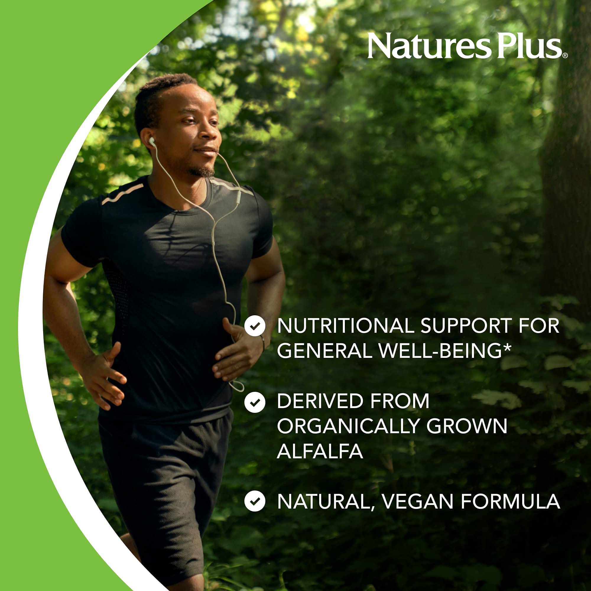 NaturesPlus Chlorophyll Complex ingredientes, clorofila de alfalfa orgánica