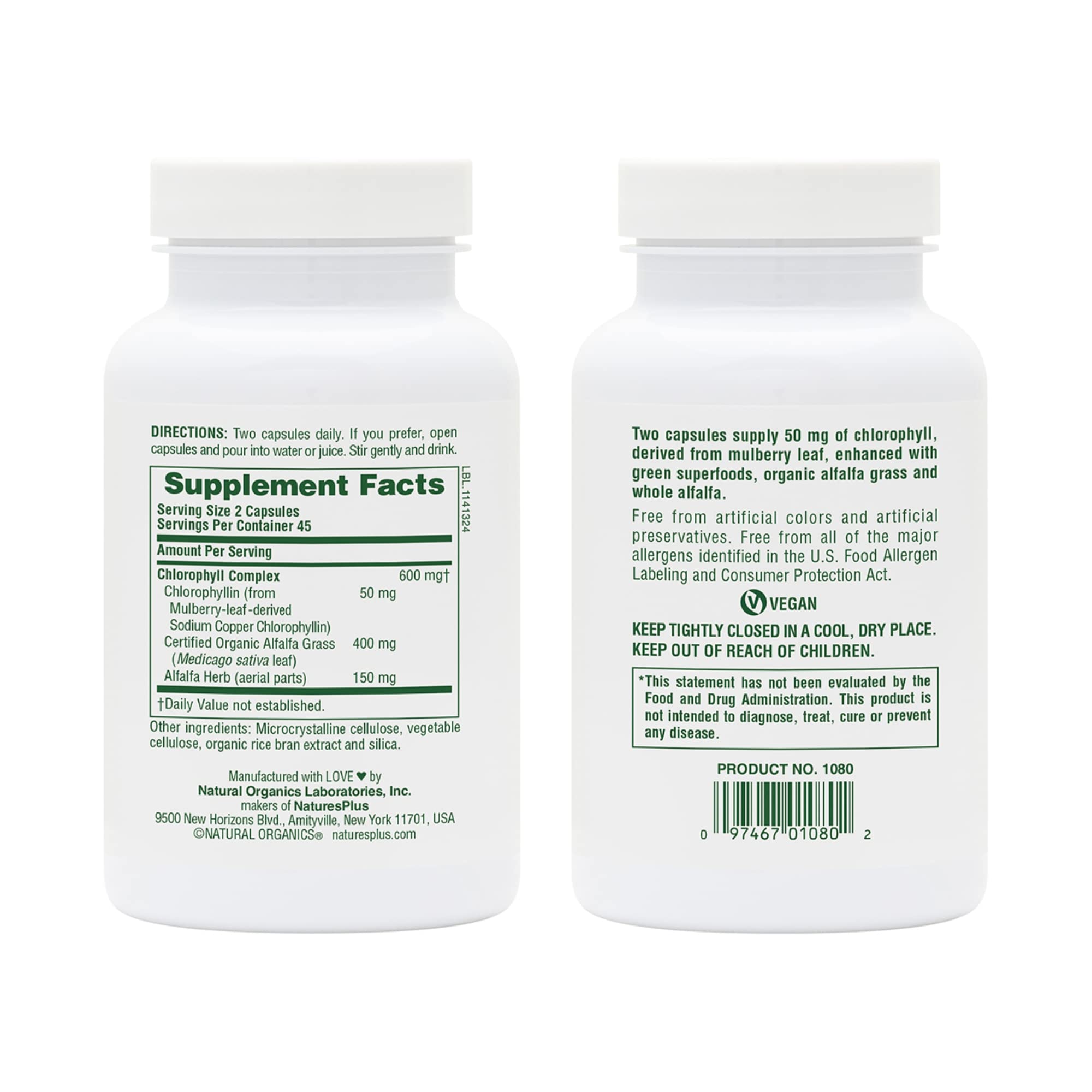 NaturesPlus Clorofila Complejo: envase antiguo o nuevo, calidad constante.