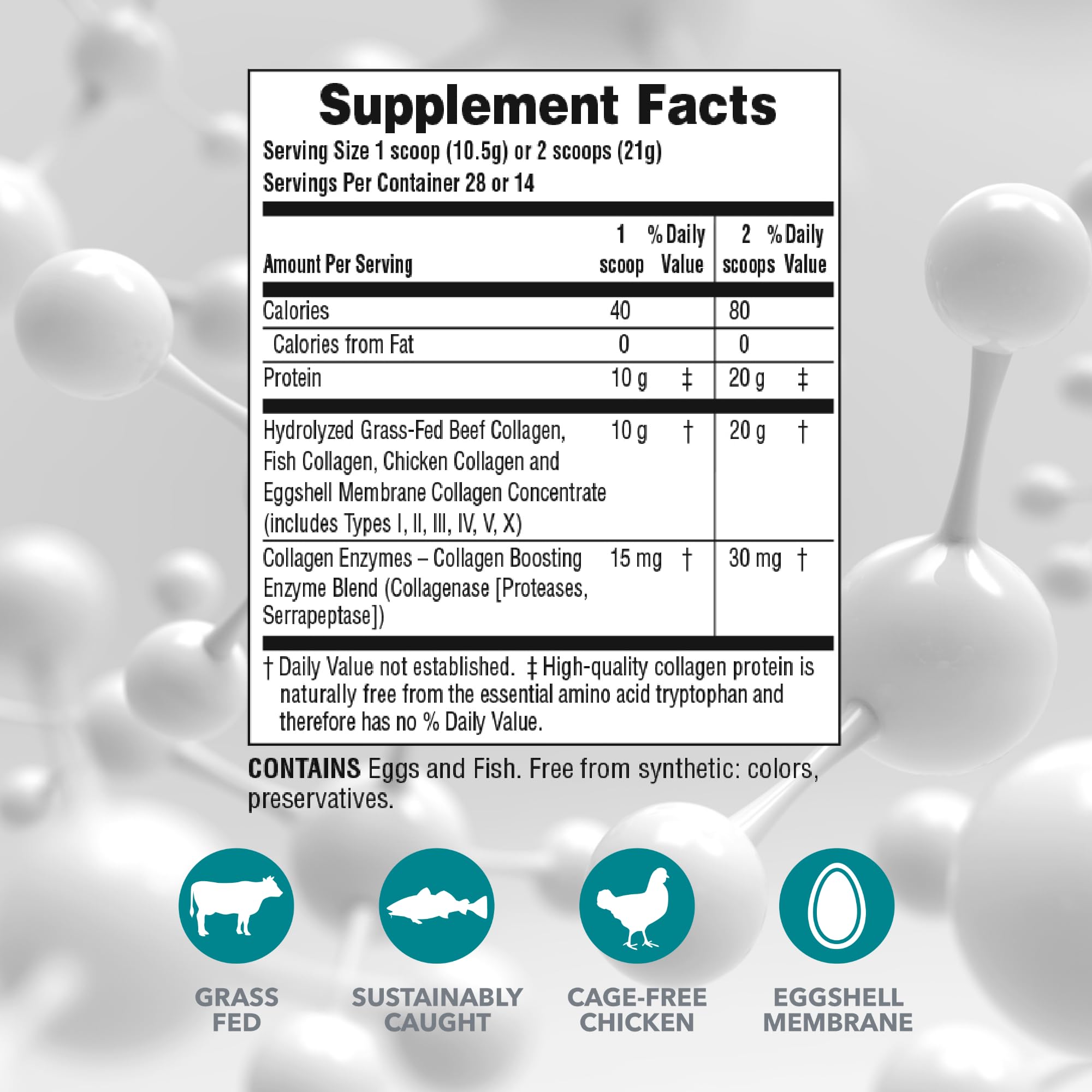 Nature's Plus Collagen Peptides: polvo soluble para bebidas o comidas.