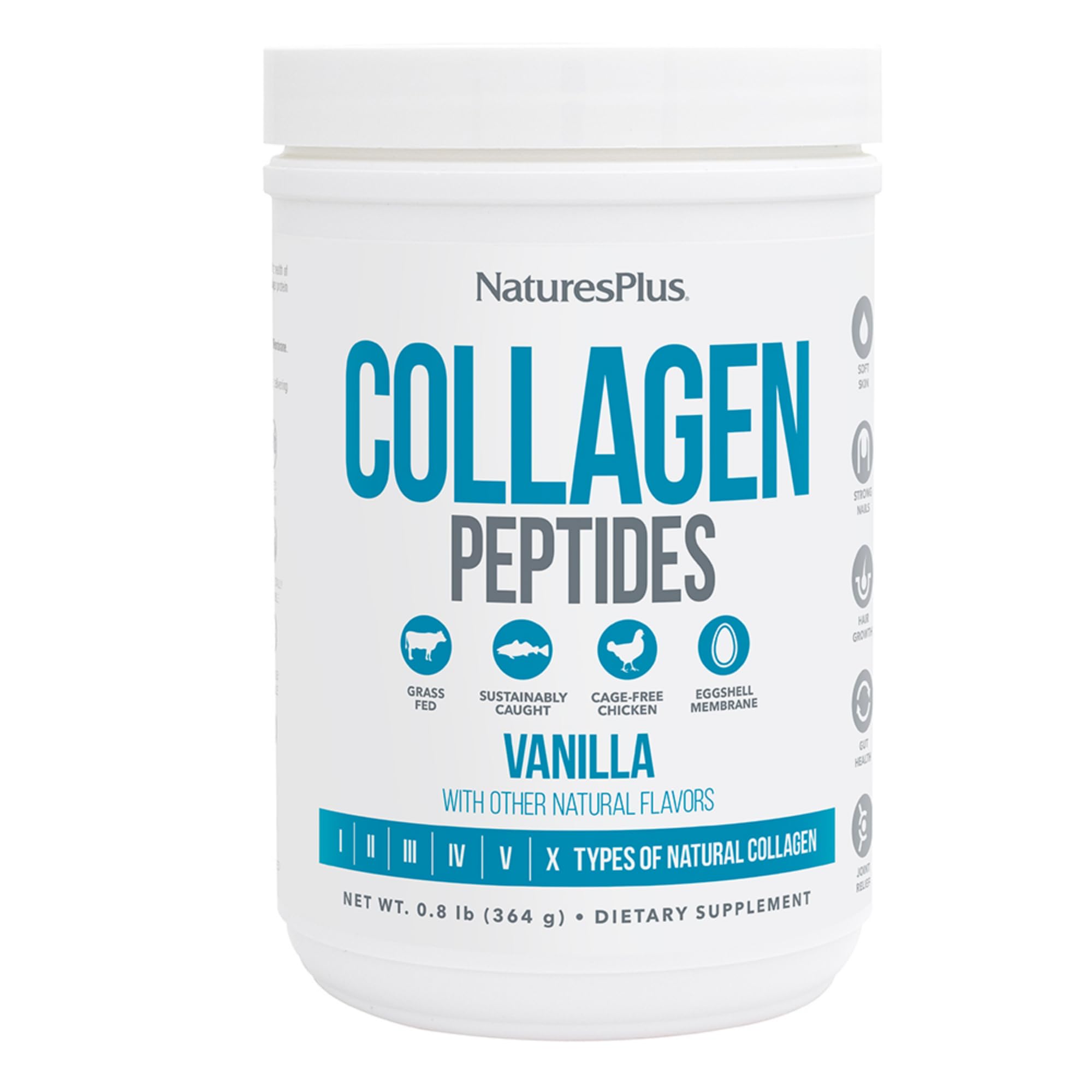 NaturesPlus Colágeno en Péptidos Vainilla frasco para cabello y piel