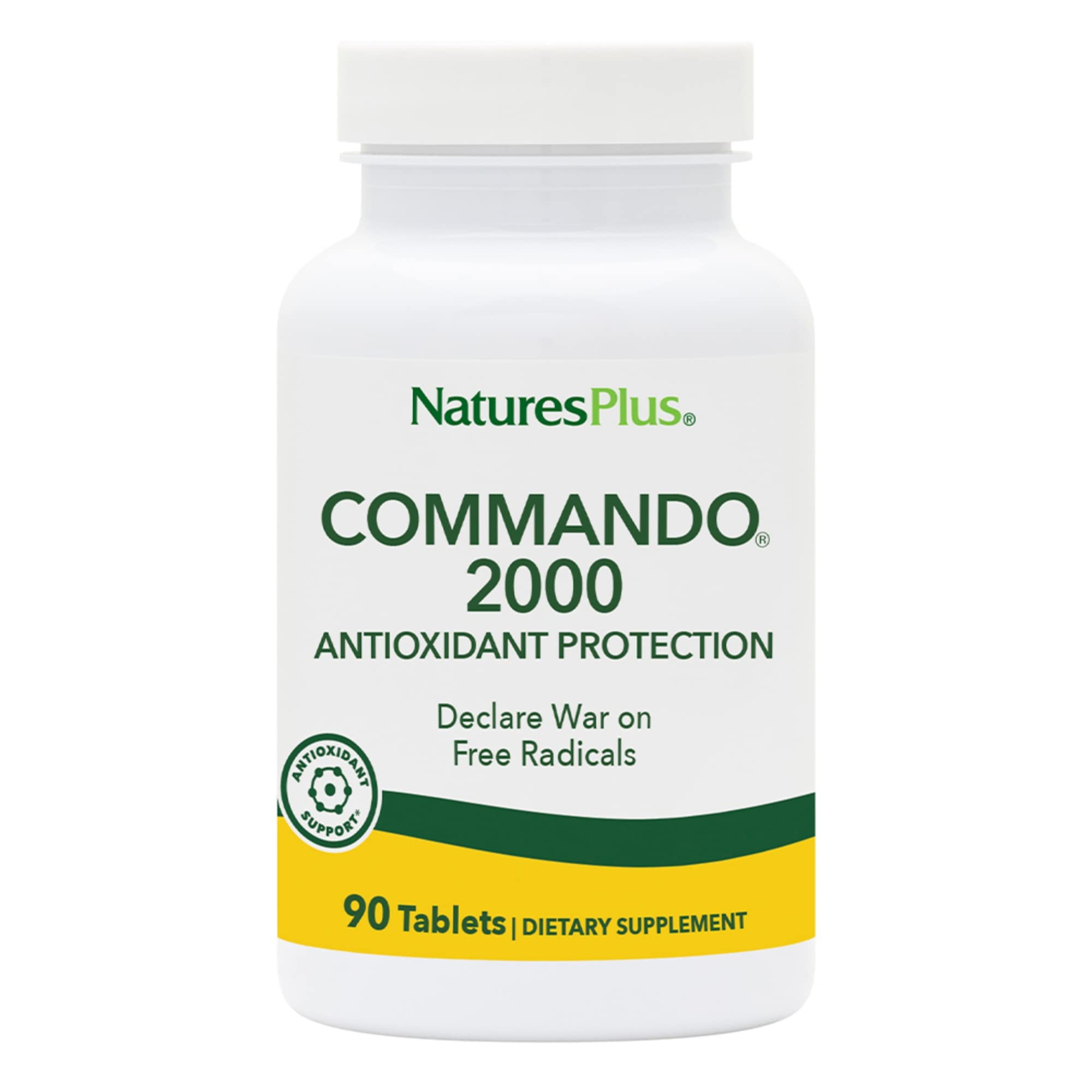 NaturesPlus Commando2000 frasco-tabletas, protección antioxidante para el día a día.