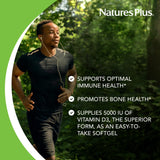NaturesPlus Vitamina D3 5000 UI, envase nuevo