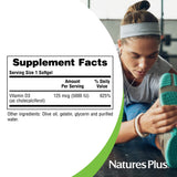 NaturesPlus Vitamina D3 5000 UI, puro, sin colorantes