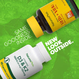Detalle de la etiqueta de NaturesPlus D3K2 con ingredientes.