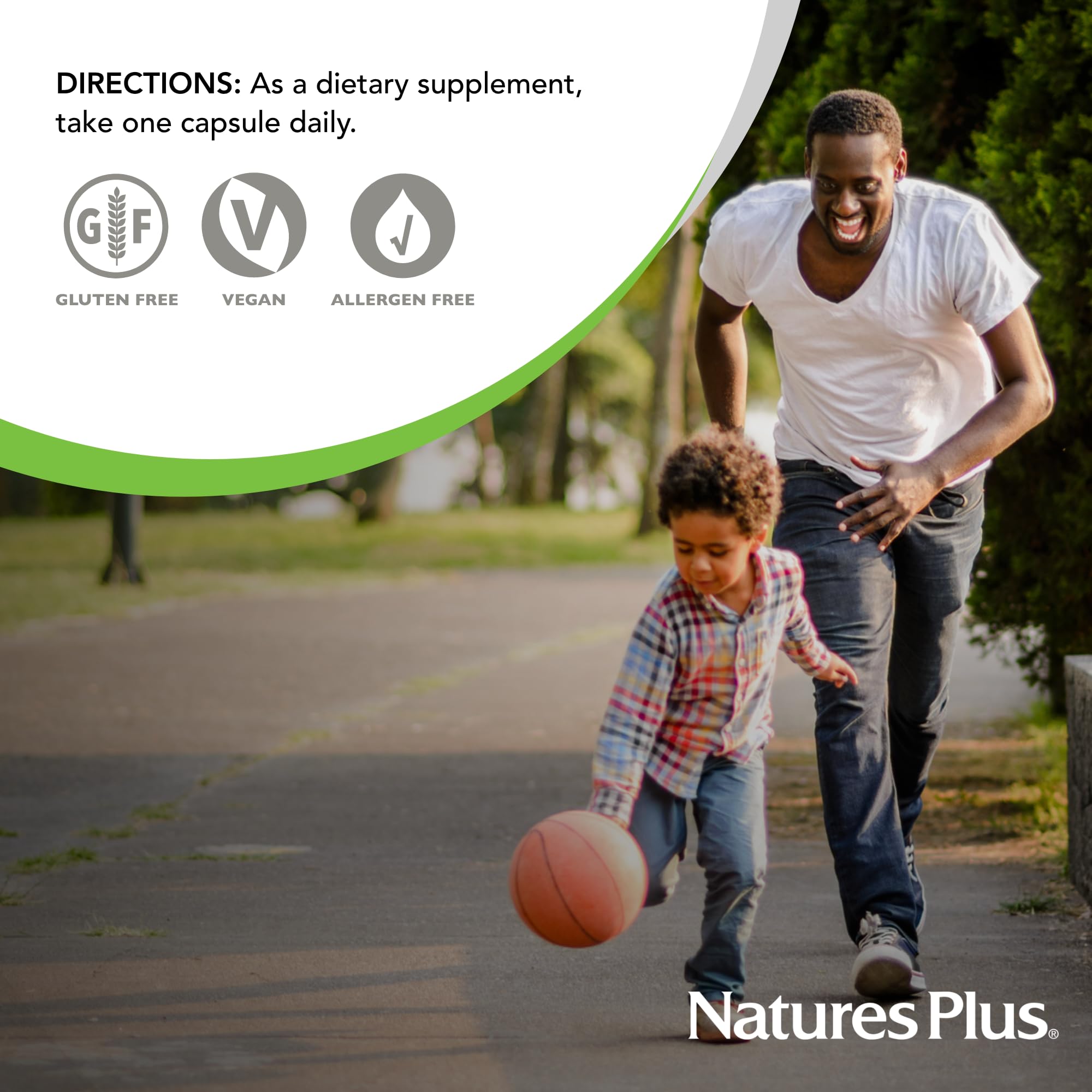 Botella NaturesPlus DHEA-10 en estante vegano, sin gluten.