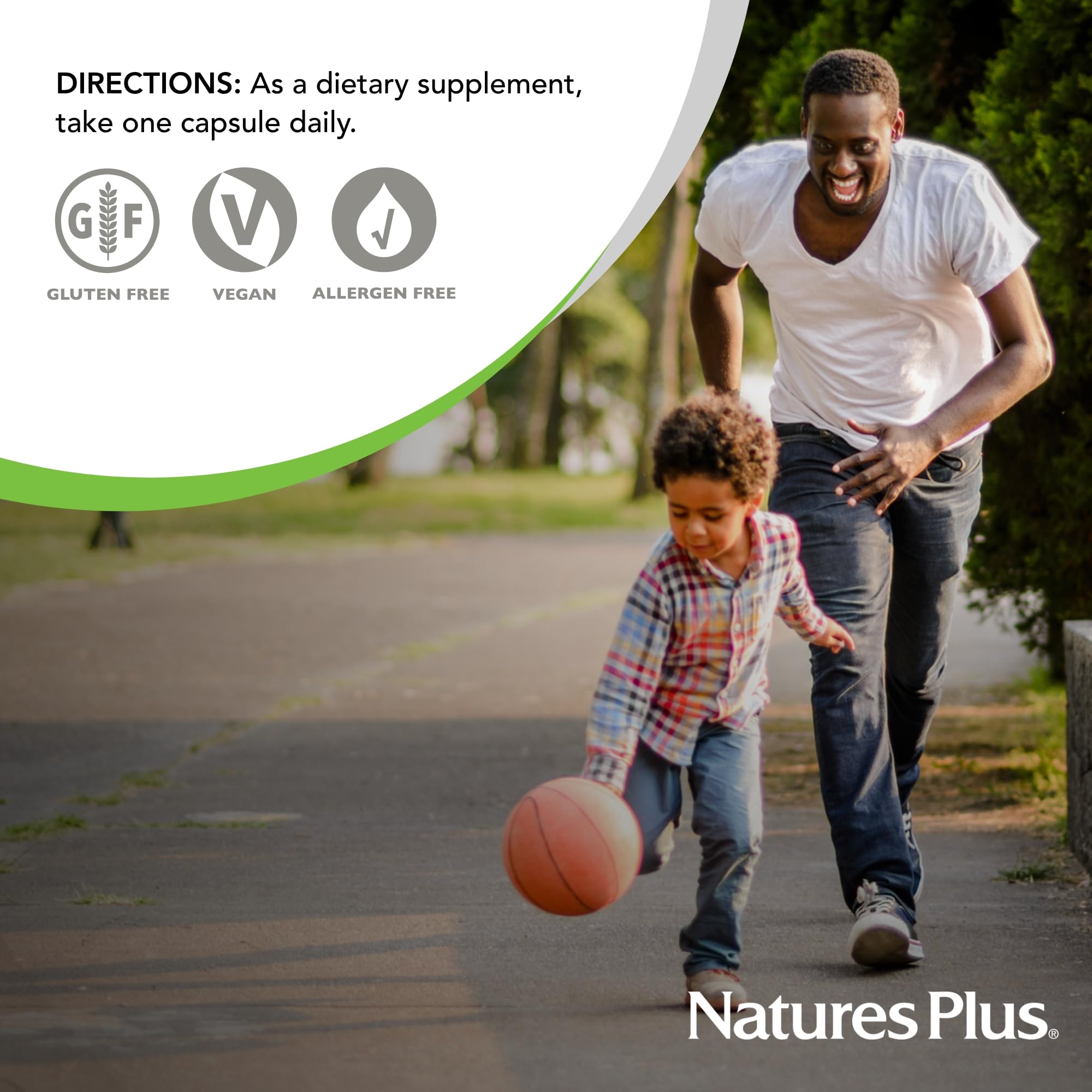 DHEA-25 de NaturesPlus para uso diario en vida activa.