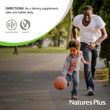 NaturesPlus piña masticables, frente de mostrador con suplemento vitamínico