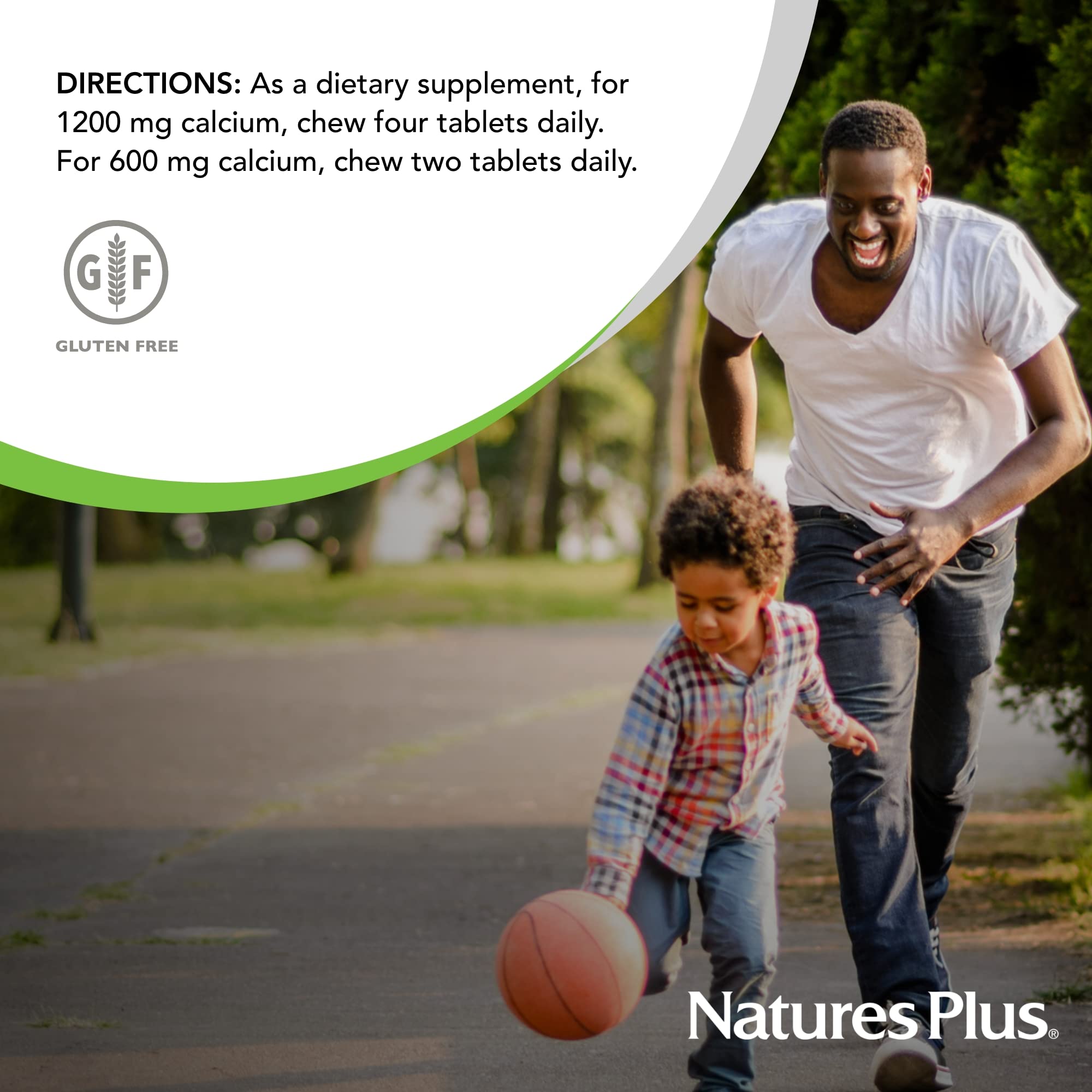 NaturesPlus dosis diaria de tabletas, toma consistente de calcio y magnesio