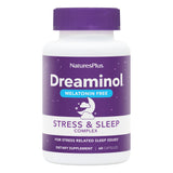Botella de DREAMINOL de NaturesPlus para relajación nocturna y apoyo al sueño.