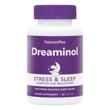 NaturesPlus DREAMINOL, frasco, apoyo al sueño y relajación nocturna con melatonina.