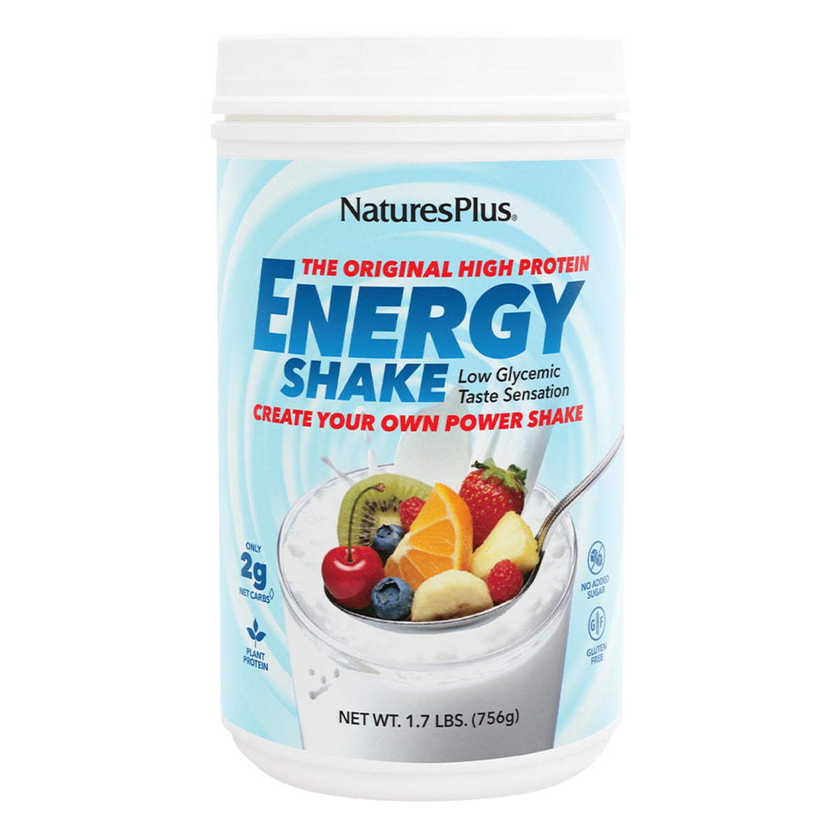 NaturesPlus Energy Shake proteinas-16g-porcion: proteína vegetal para energía sostenida