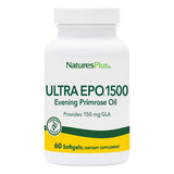 NaturesPlus EPO 1500 mg, cápsulas blandas, ofrecen apoyo antioxidante diario.