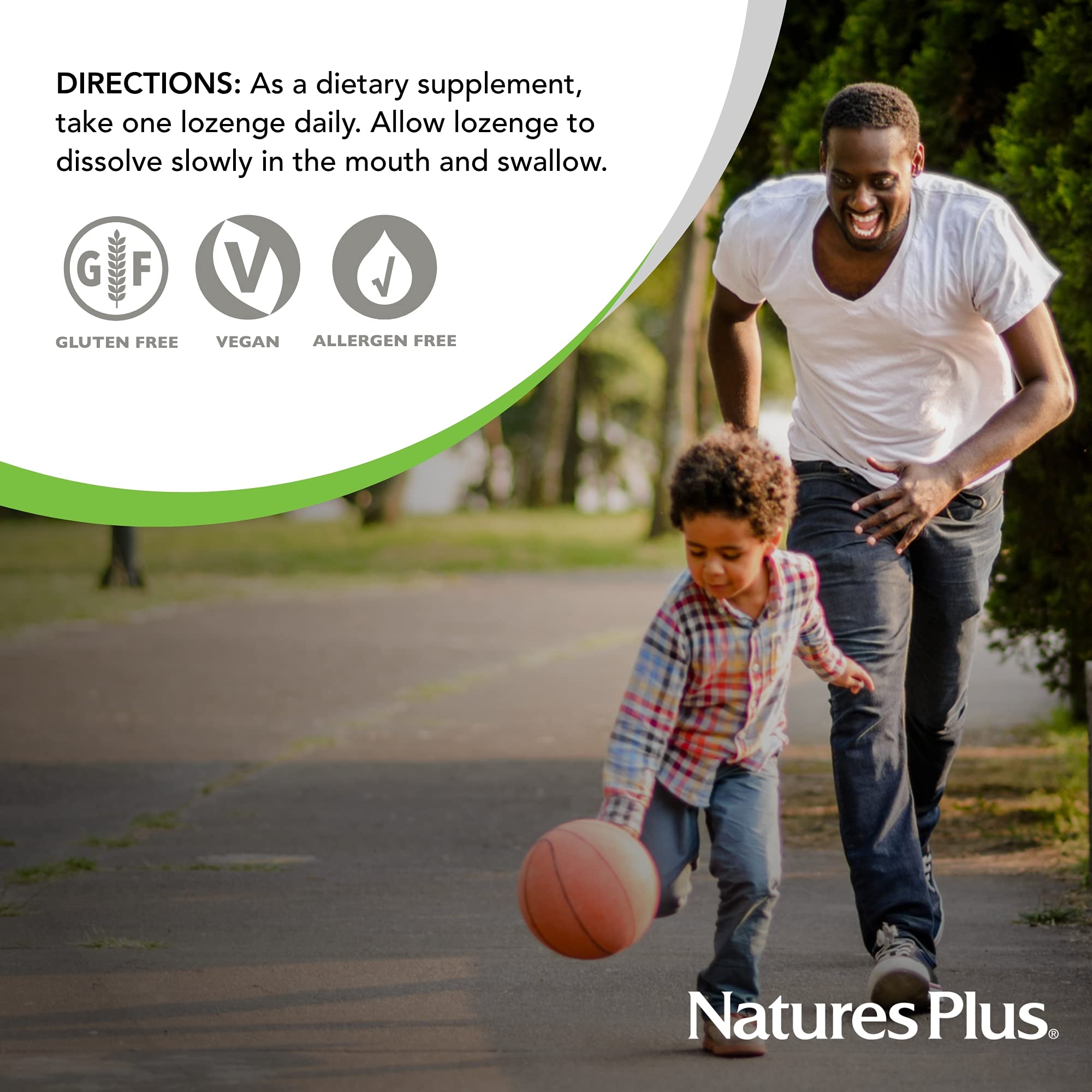 Etiqueta vegetariano y sin gluten, de NaturesPlus.
