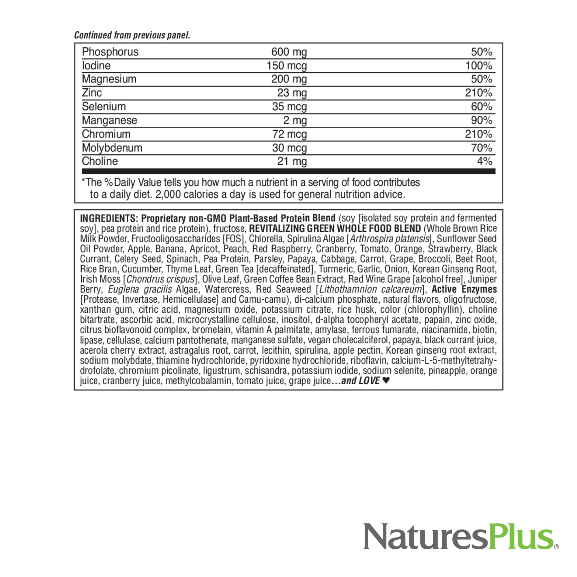 NaturesPlus FRUITEIN: 16 porciones para plan de nutrición regular