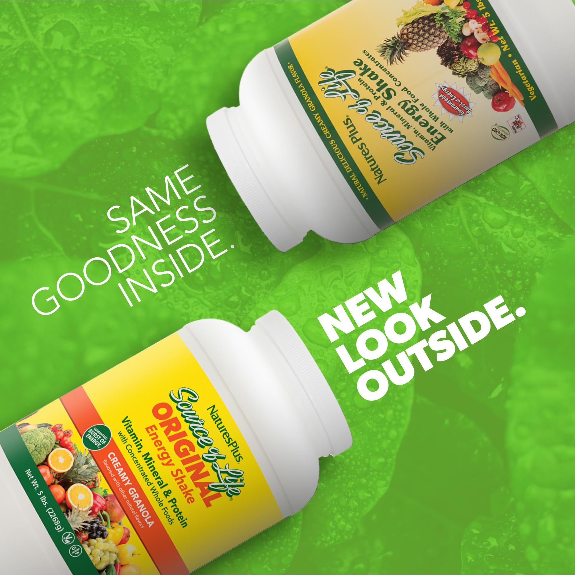 NaturesPlus Fuente de Vida Energía Shake, batido cremoso para energía sostenida.