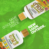 NaturesPlus Fuente de Vida Oro líquido sirviendo dos cucharadas para energía diaria