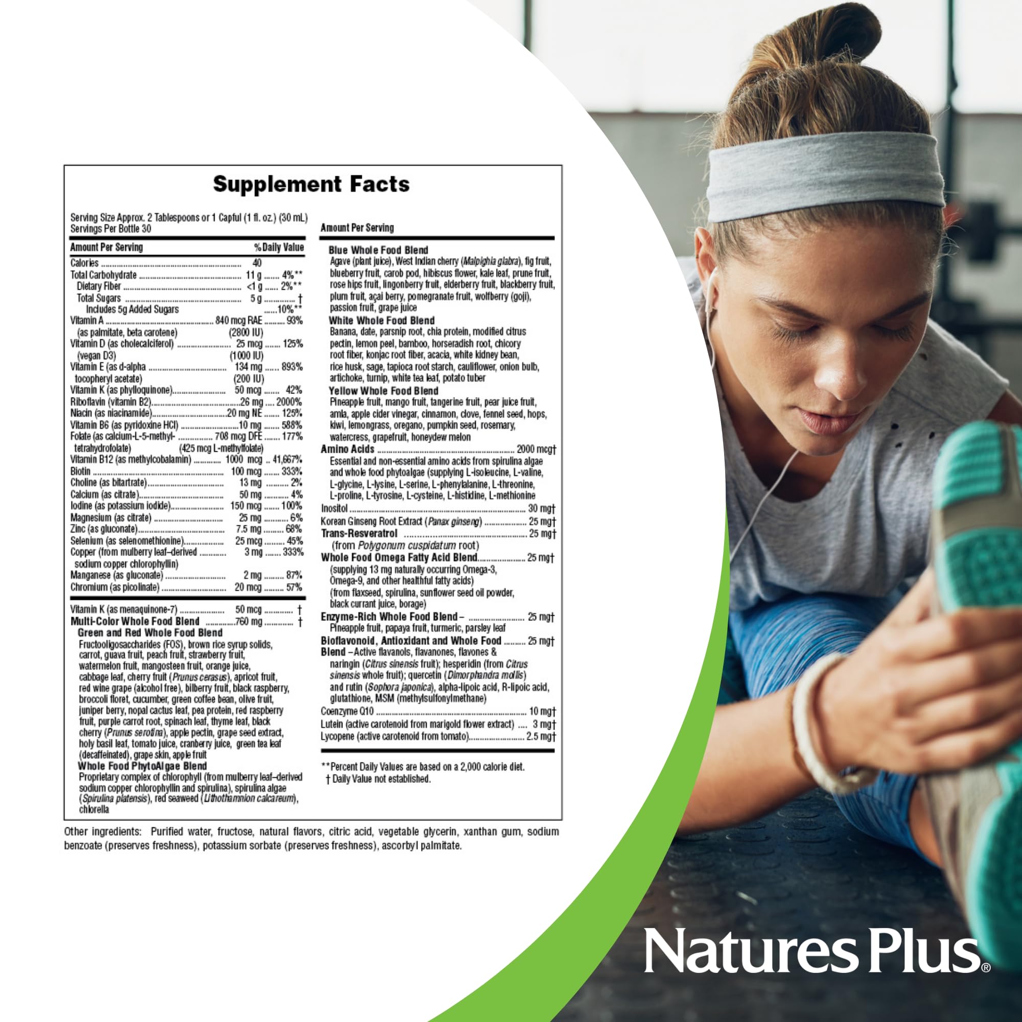 NaturesPlus Source of Life GOLD vidrio líquido, cómodo para tomar a diario.
