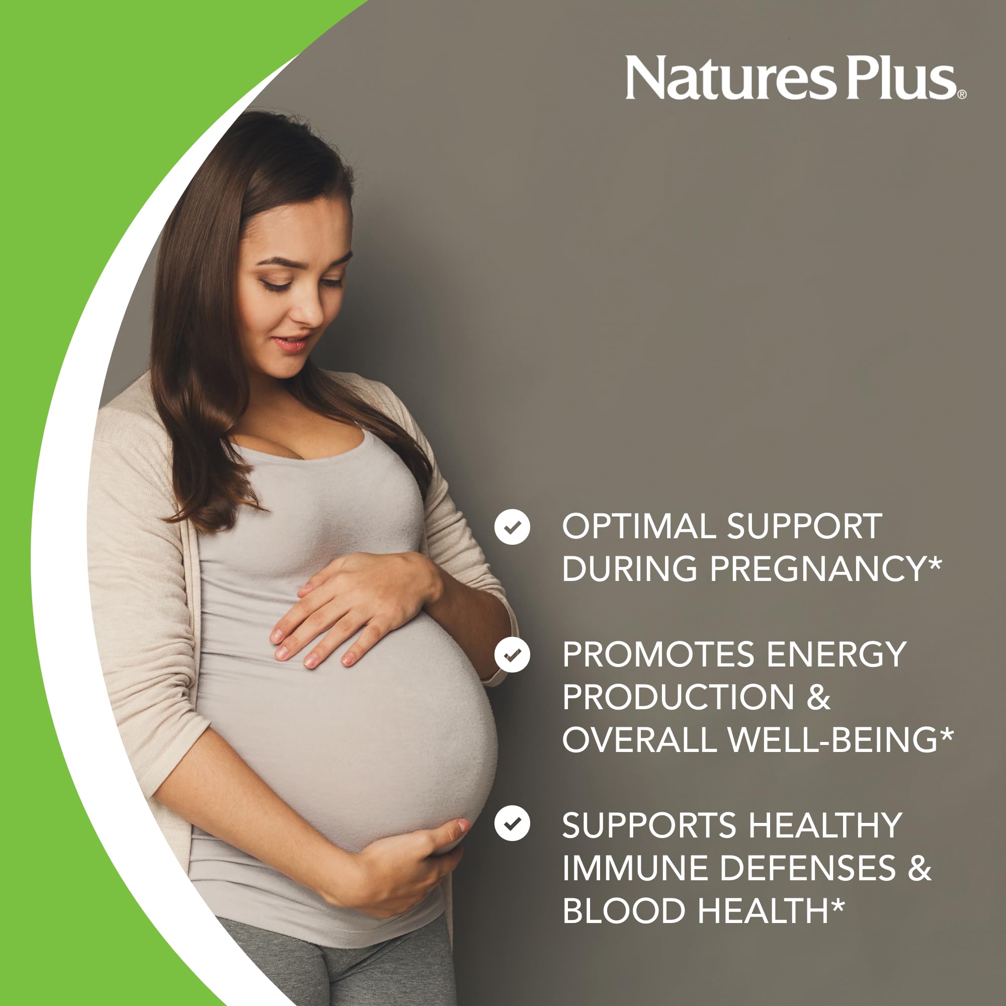 NaturesPlus Fuente de Vida Prenatal: tabletas para uso diario y conveniencia.