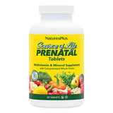 NaturesPlus Fuente de Vida Prenatal: tabletas en frasco para apoyo nutricional durante el embarazo.