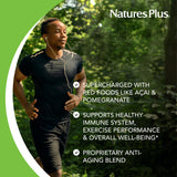 NaturesPlus Source of Life RED, frutas rojas exóticas para nutrición colorida.