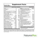 NaturesPlus Fuente de Vida Sin Hierro, caja con información clara.