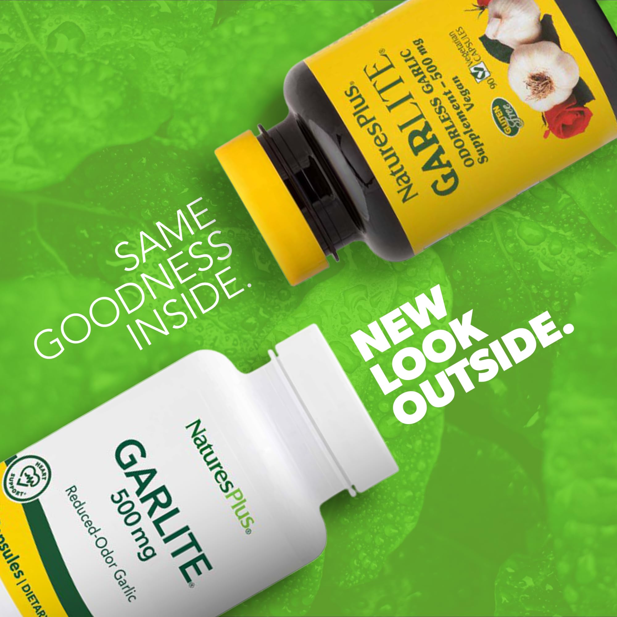 NaturesPlus Garlite: ajo-1000mg en cápsulas para mayor comodidad diaria.