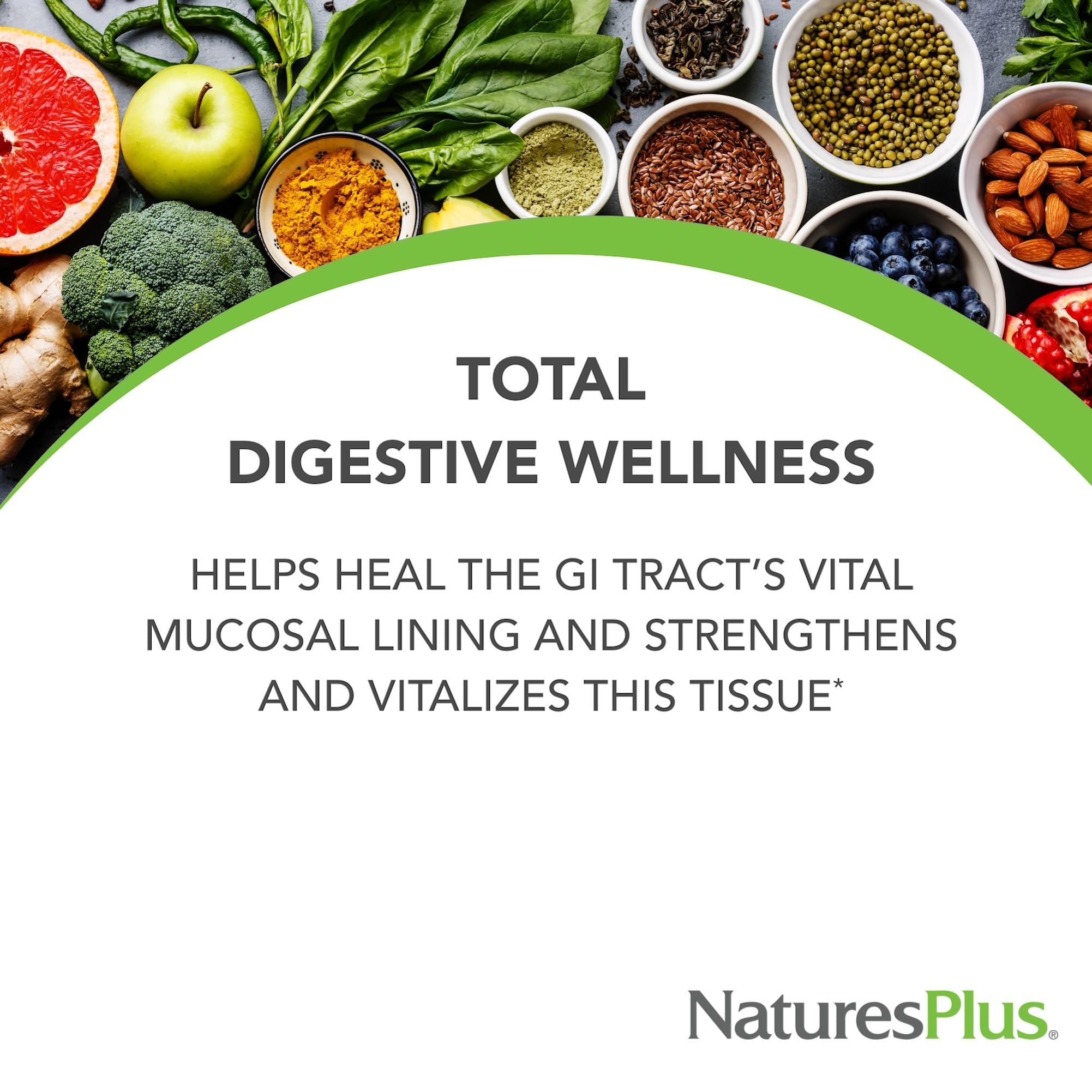 NaturesPlus GI Natural: panel de ingredientes con probióticos.