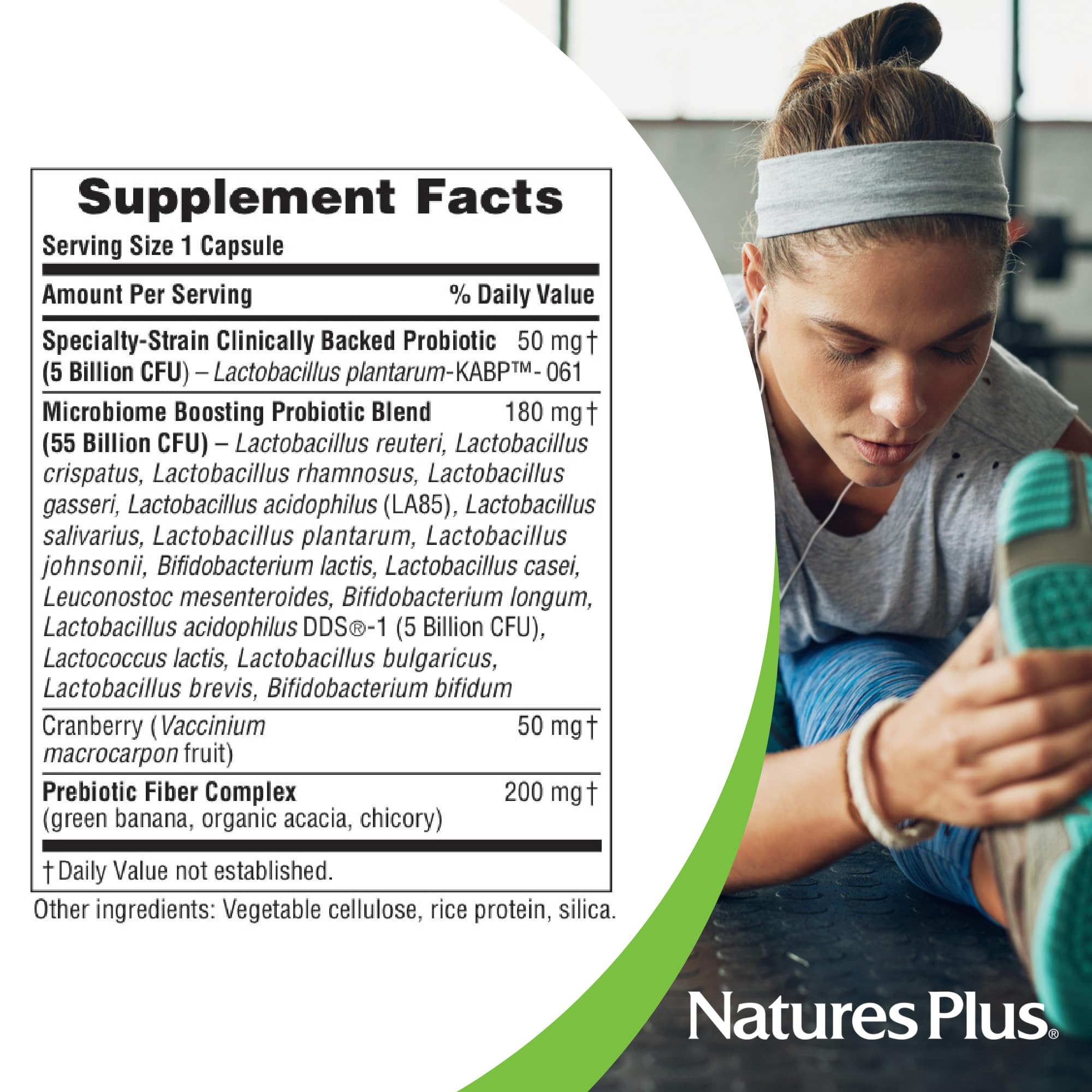 NaturesPlus GI Natural Probiotic Women empaque visible de dos frascos