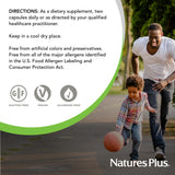 Etiqueta de NaturesPlus Hema-Plex con vitaminas C y bioflavonoides