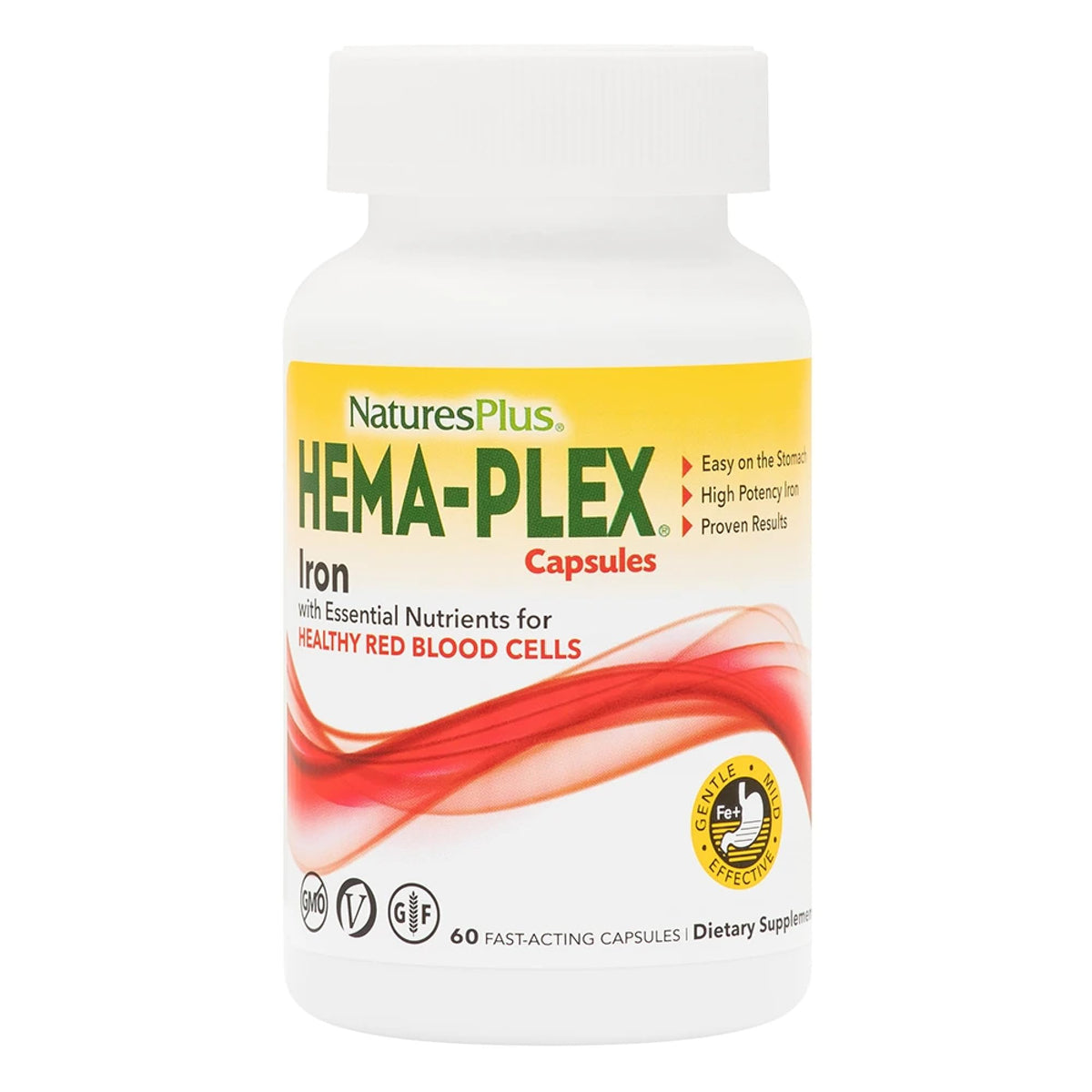 NaturesPlus Hema-Plex Hierro: cápsulas de acción rápida para energía diaria