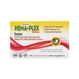 NaturesPlus Hema-Plex Iron: tabletas frente, liberación lenta para ingesta diaria.