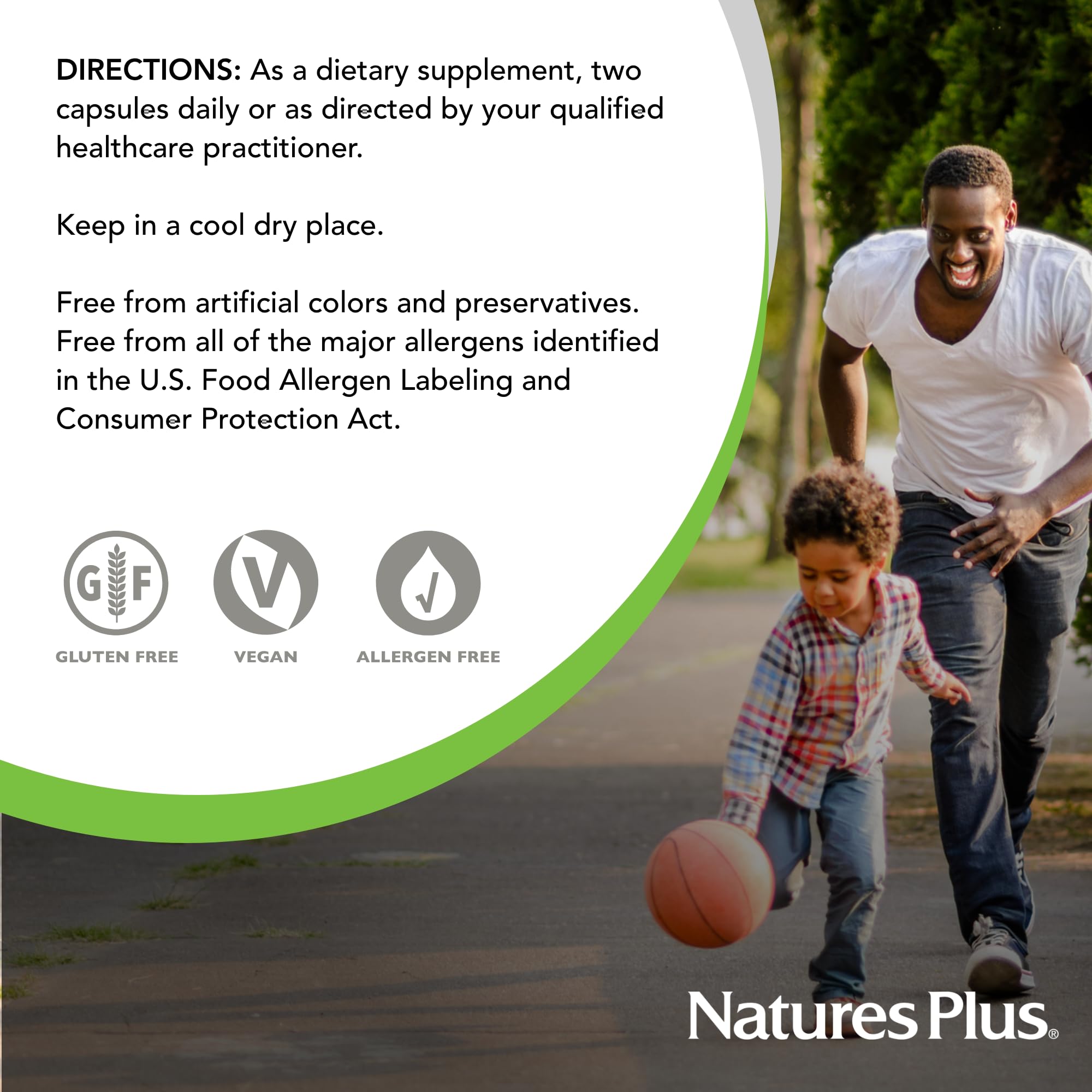 NaturesPlus Hema-Plex Iron: dosis diaria visible, cápsulas de liberación rápida.