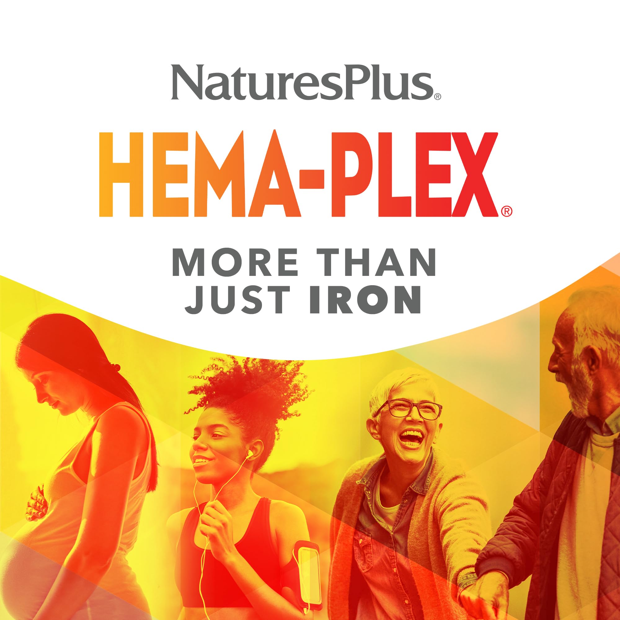 NaturesPlus Hema-Plex Iron ingredientes libres de alérgenos y gluten