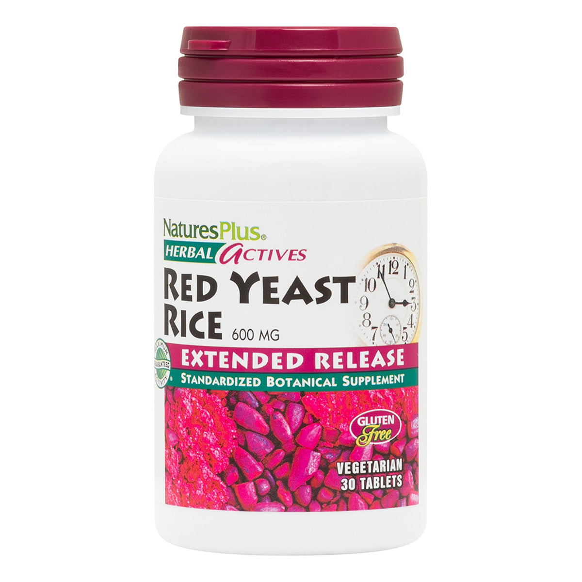 NaturesPlus Herbal Actives Arroz de Levadura Roja, tableta diaria para rutina saludable.