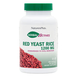 NaturesPlus Herbal Actives levadura roja de arroz: botella lista para uso diario.