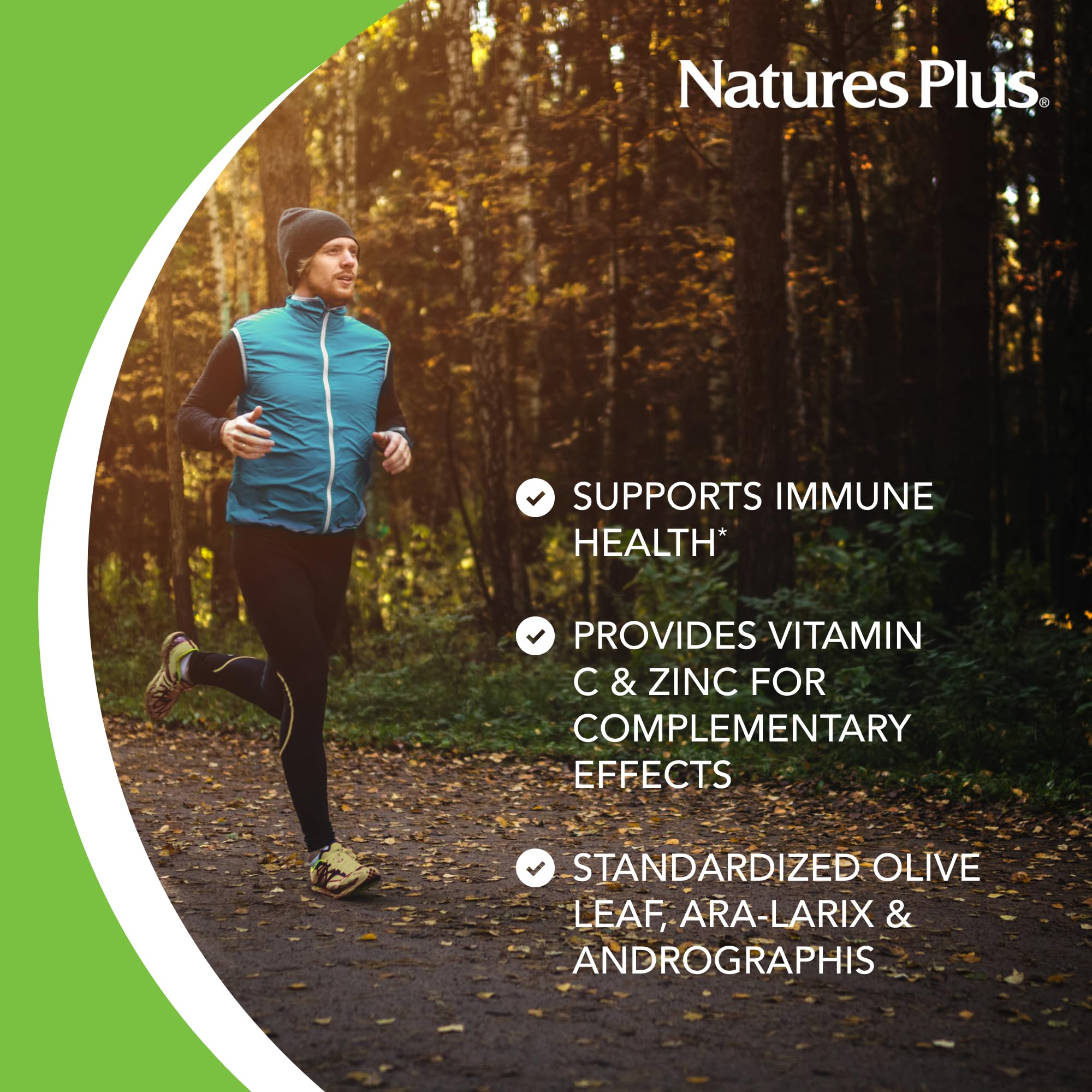NaturesPlus Herbal Actives Tri-Immune cápsulas presentan una composición vegetariana apta para varias dietas.