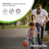 NaturesPlus Jugo de Naranja Jr.: etiqueta clara que resalta ser vegano y sin gluten.