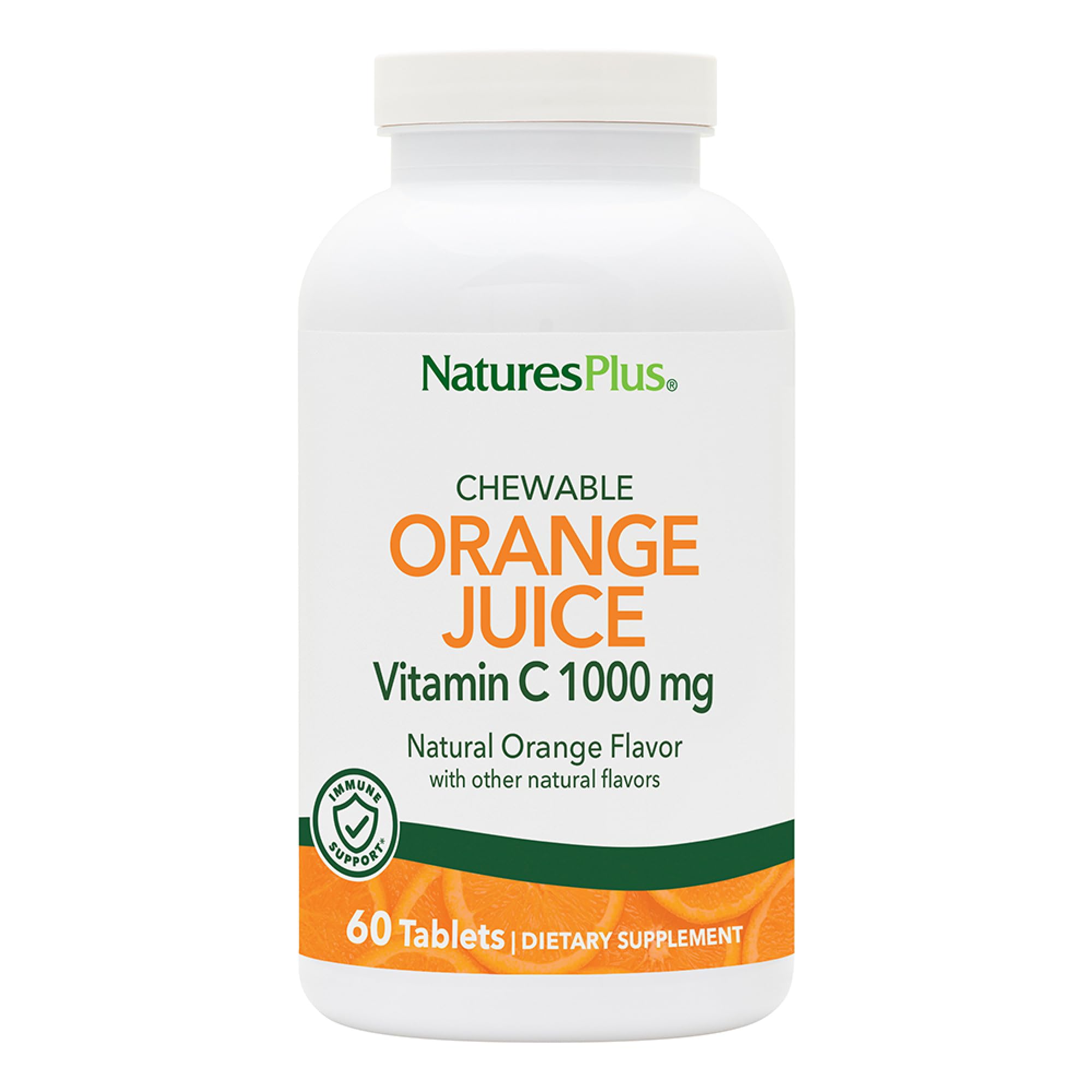 NaturesPlus Jugo Naranja: tabletas masticables con sabor cítrico para apoyo diario