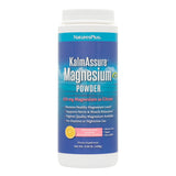 Nature's Plus KalmAssure polvo de magnesio con sabor limonada rosa listo para mezclar.