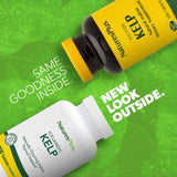 NaturesPlus Kelp: etiqueta nutricional para verificar aporte de yodo.