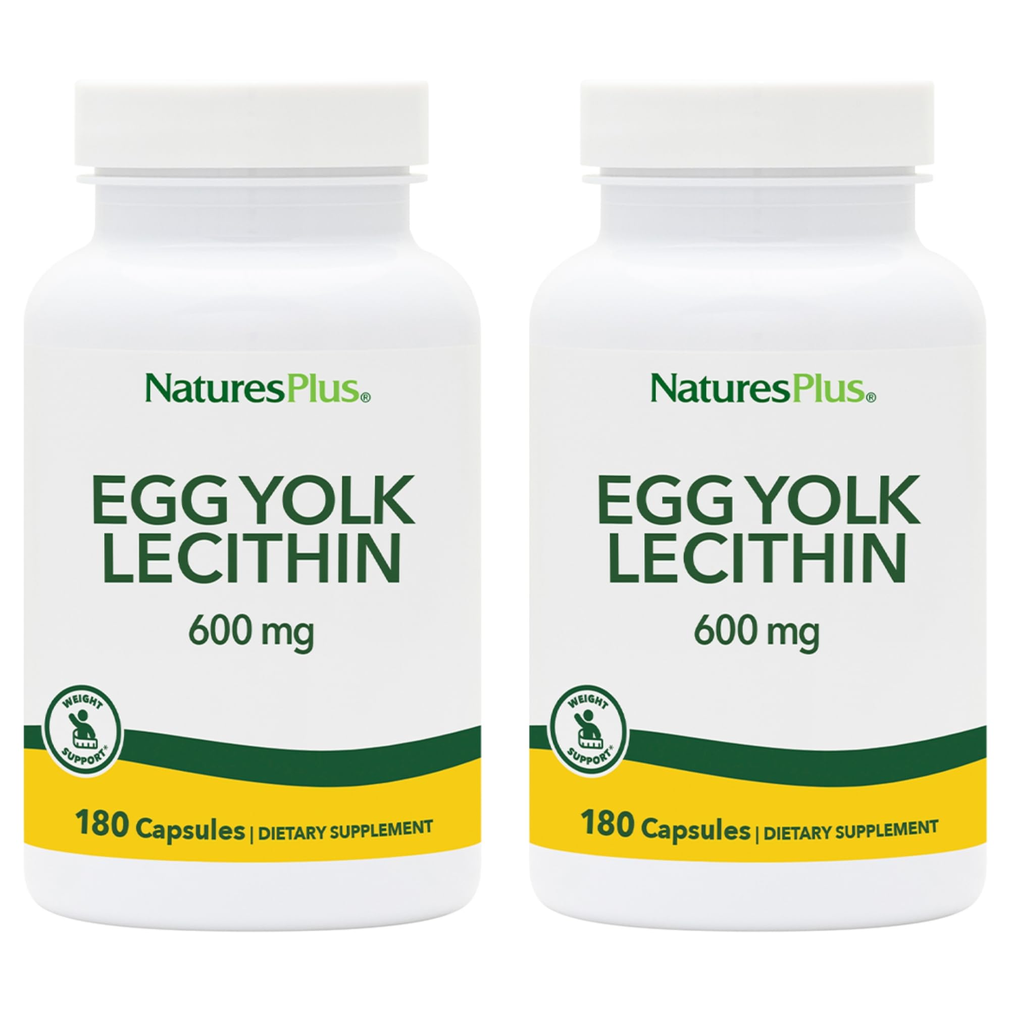 NaturesPlus lecitina de yema de huevo 600 mg cápsulas para apoyo general