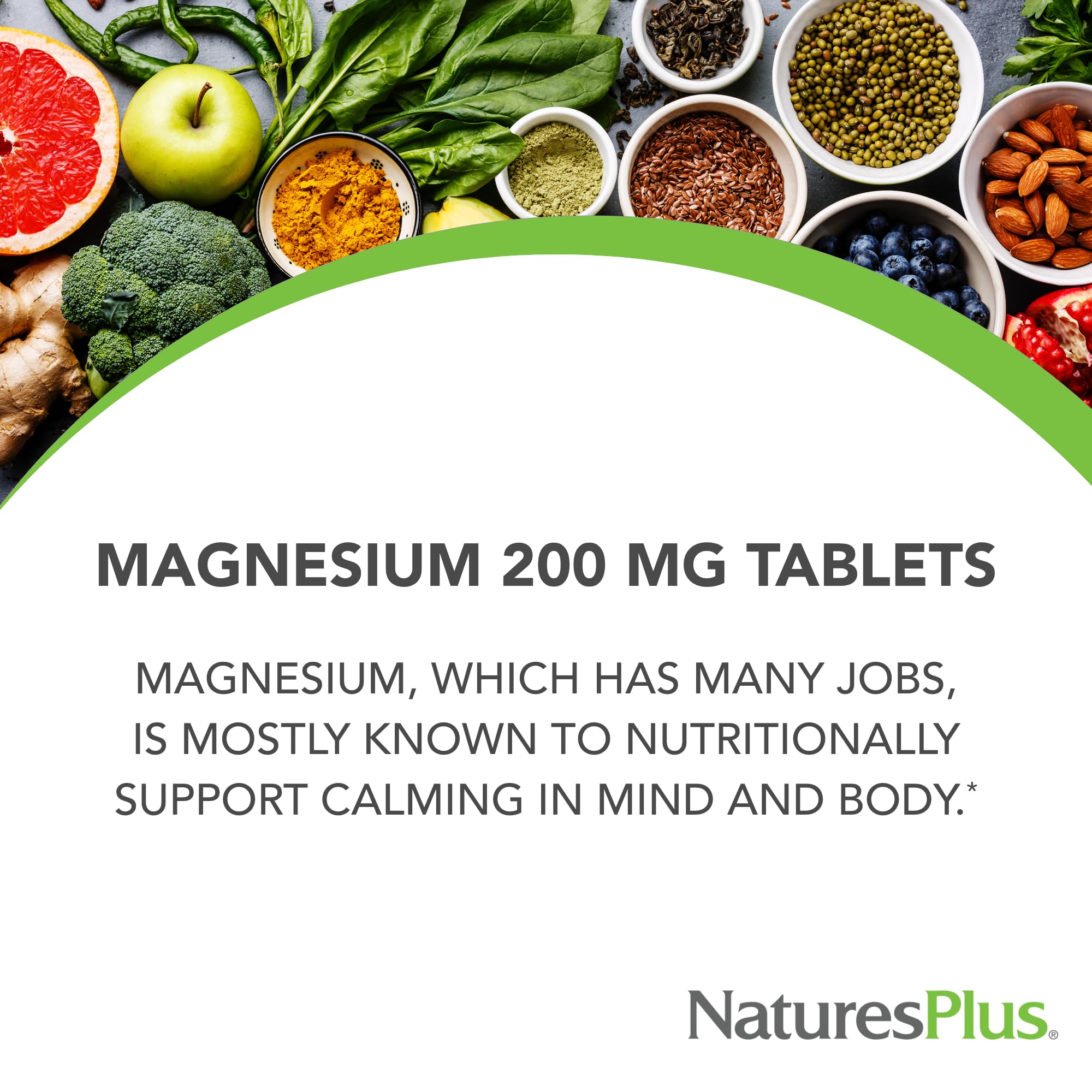 Icono sin gluten en envase de NaturesPlus Magnesio