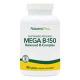 NaturesPlus Mega B-150 Complex en botella, apoyo para energía sostenida y bienestar.