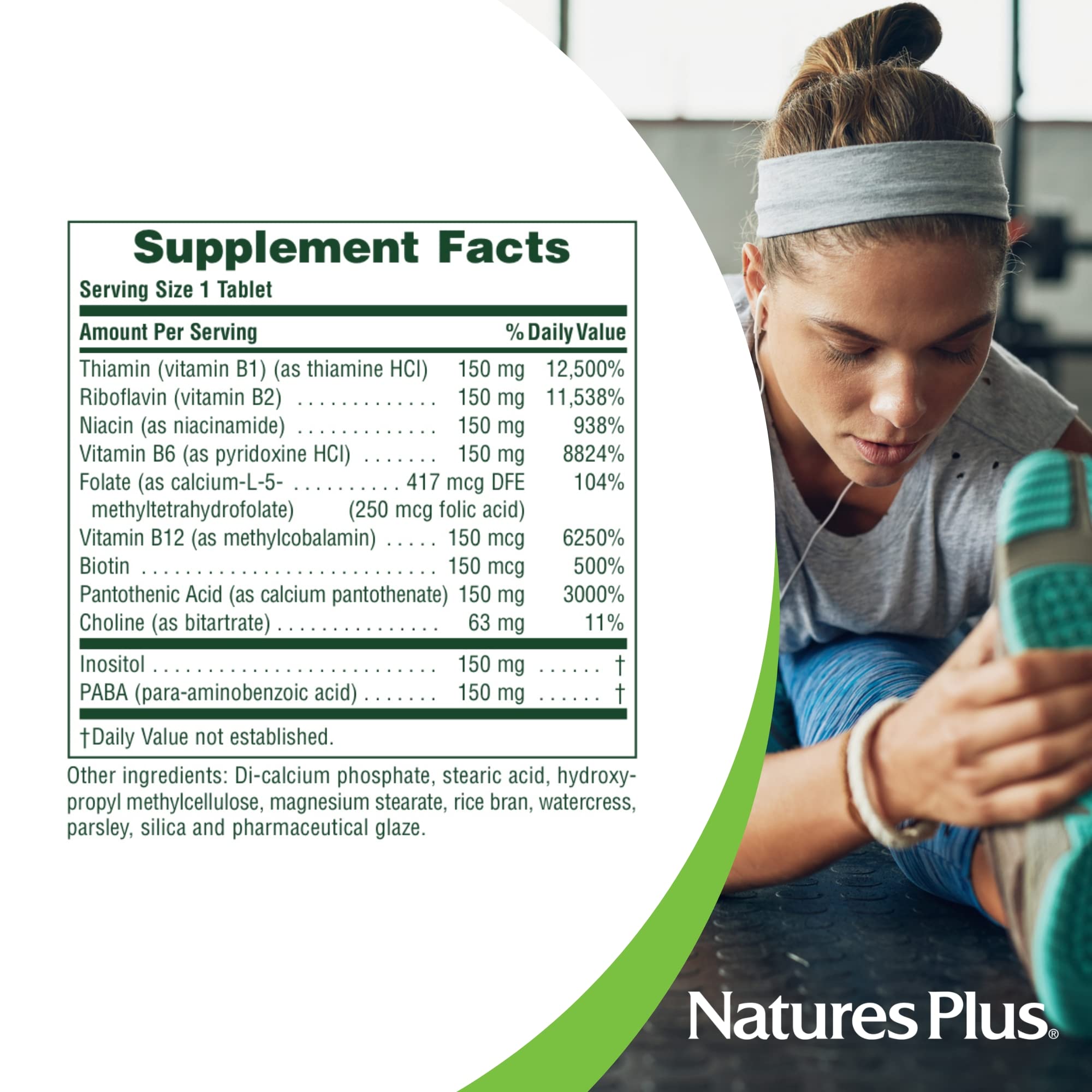 NaturesPlus Mega B-150, envase seguro y puro en cada dosis.