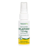 NaturesPlus Melatonina Spray: botella con aroma a menta natural para relajación nocturna.