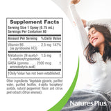 NaturesPlus Melatonina Spray: sensación de menta refrescante antes de descansar.